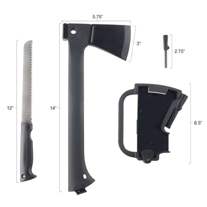 Wakeman FBA_75-CMP1004 Multi-Function Camping Axe with Saw & Firestarter