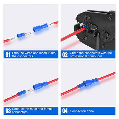 Nilight - Kit surtido de conectores de cables eléctricos de calibre 22-16/16-14/12-10, 540 piezas