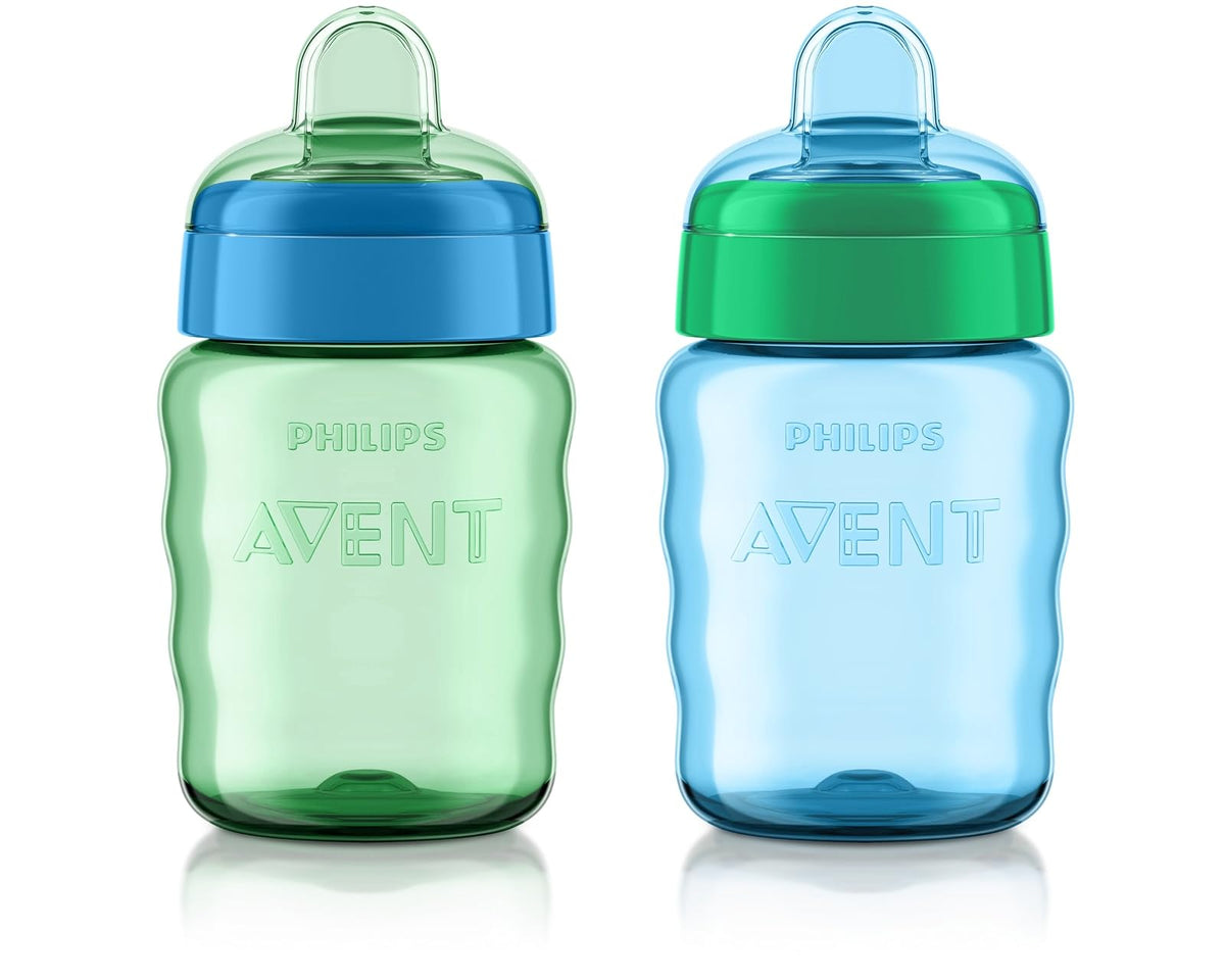 Philips Avent My Easy Sippy Taza Entrenadora Antiderrames, 266 ml - Azul - Verde - 266.16 milliliters