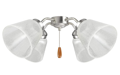 Aspen Creative 23174-60-4, Transitional Clear Ceiling Fan Replacement Glass Shade, 2-1/8" Fitter, Size: 4-3/4" D x 4-3/4" H, 4Pcs/Pack