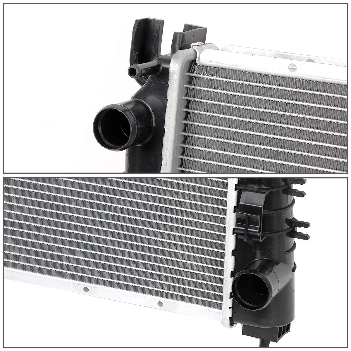 DNA Motoring OEM-RA-2479 Radiador Aluminio Negro/Metálico para Dodge Ram 3.7/4.7/5.7