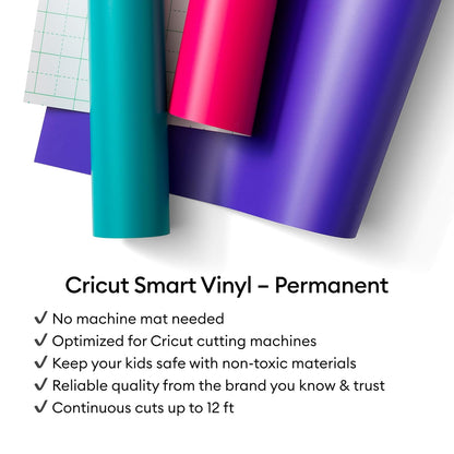 Cricut | Vinilo Permanente Smart para Joy | Negro | 1 Rollo de 13.9cm x 3m