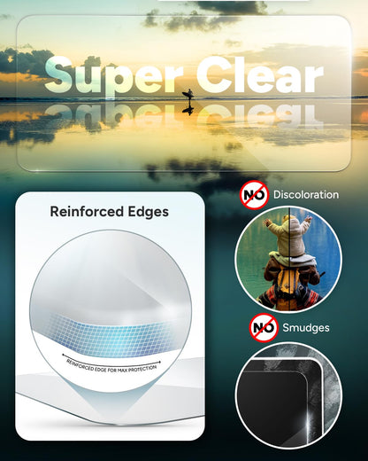 ZAGG Glass+ Protector de visualización para iPhone 15 Pro Max, 3 veces más fuerte con bordes reforzados, superficie resistente a arañazos y manchas, escudo invisible, fácil de instalar