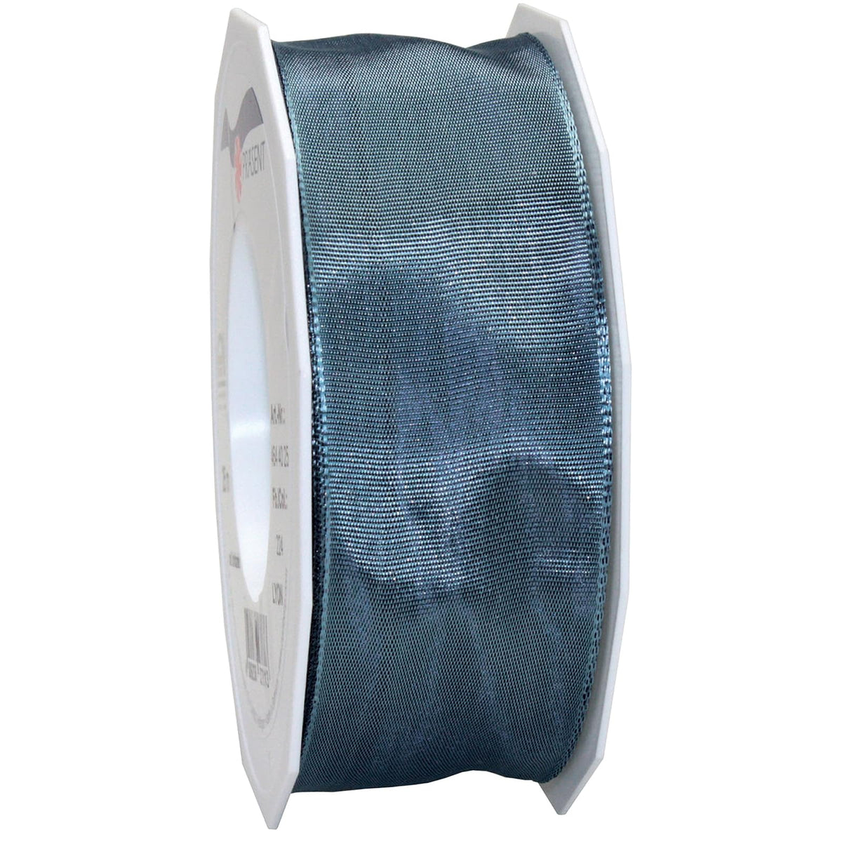 Präsent LYON Wired Taffeta Ribbon, Steel Blue, 40 mm-25 m