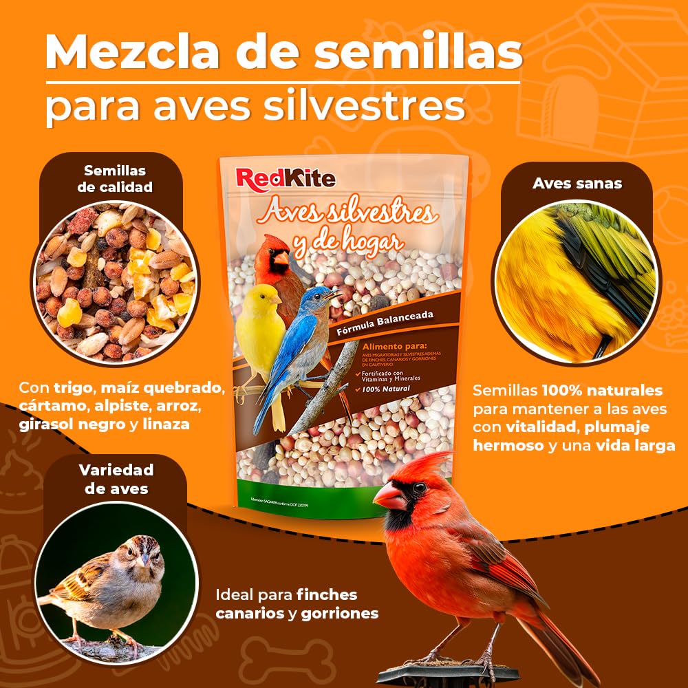Red Kite Mezcla DE Semillas P/Canarios Y Finches 500 G (Paquete de 2)