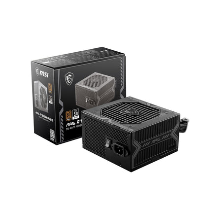 MSI mag A750BN PCIE 5 Fuente de alimentación para Juegos - PCIE 5.1 Ready - 80 Plus Certificado de Bronce 750w - Tamaño Compacto - ATX PSU