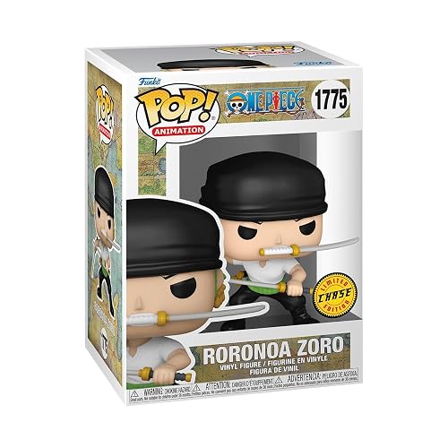 Funko Pop! Animation: One Piece - Zoro - 1 in 6 Chance of Rare Chase | Mercancía Oficial de Anime - Figura de Vinilo Coleccionable para Decoración - Regalo de Cumpleaños para Fans