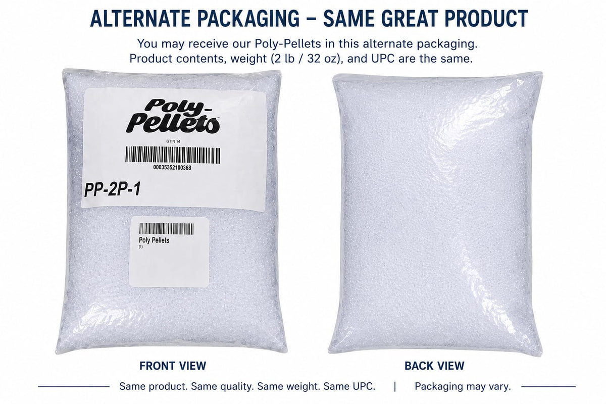 Fairfield Poly-Pellets - Bolitas de relleno ponderada, 32 oz (907g) | abalorio ovaladas de polipropileno, relleno de animales de peluche y puf