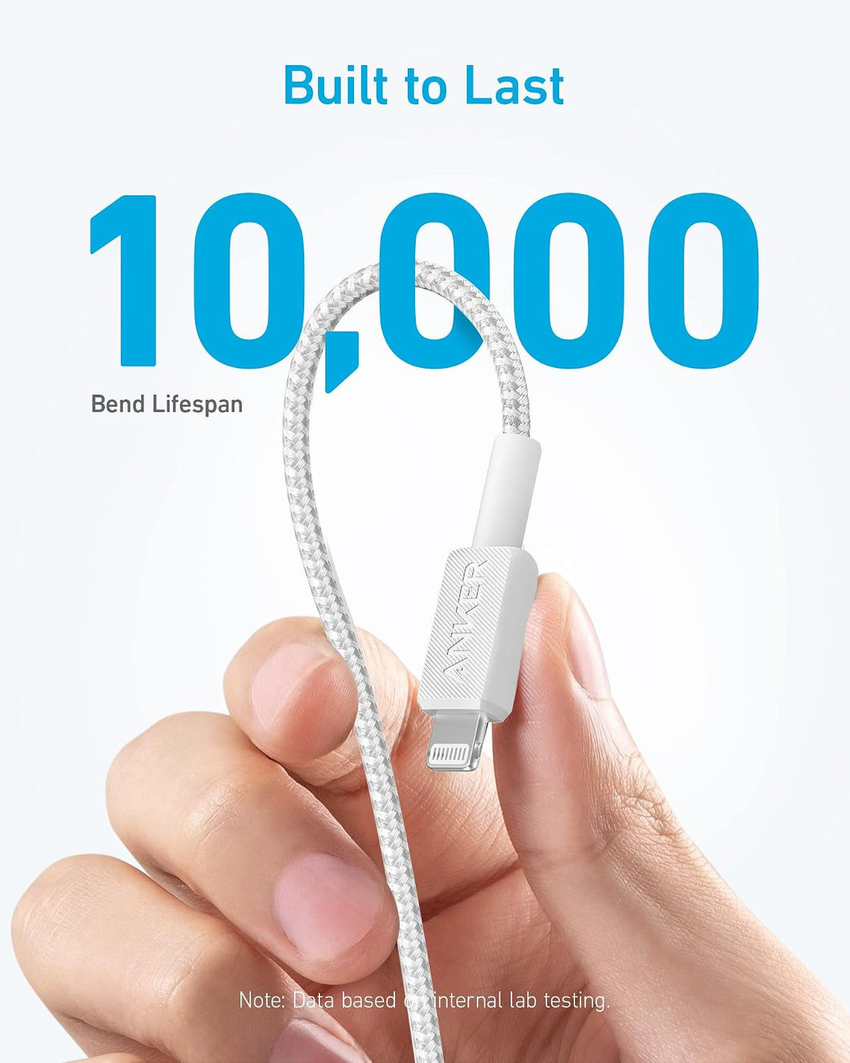 Anker - Cable USB-C a Lightning, 0.9 metros, para dispositivos Apple, cable USB-C 322 a Lightning, blanco (0.9 M, blanco)