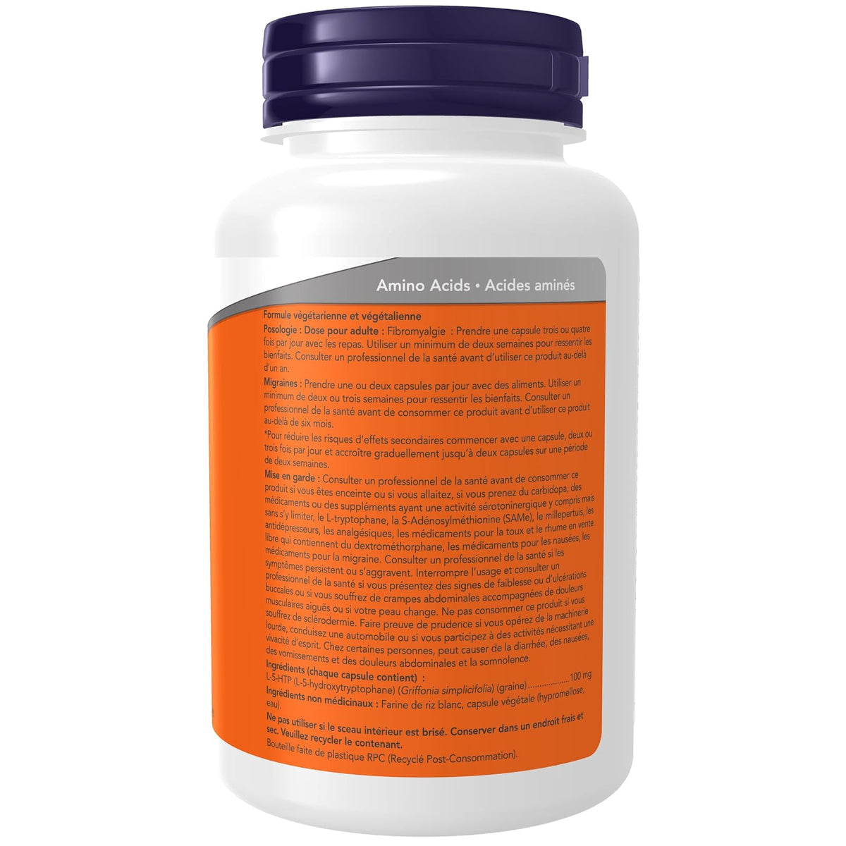 Now Foods 5‑HTP 100 mg 120 v - Precursor Serotonina para Regular Sueño, Estado de Ánimo y Apoyo Emocional