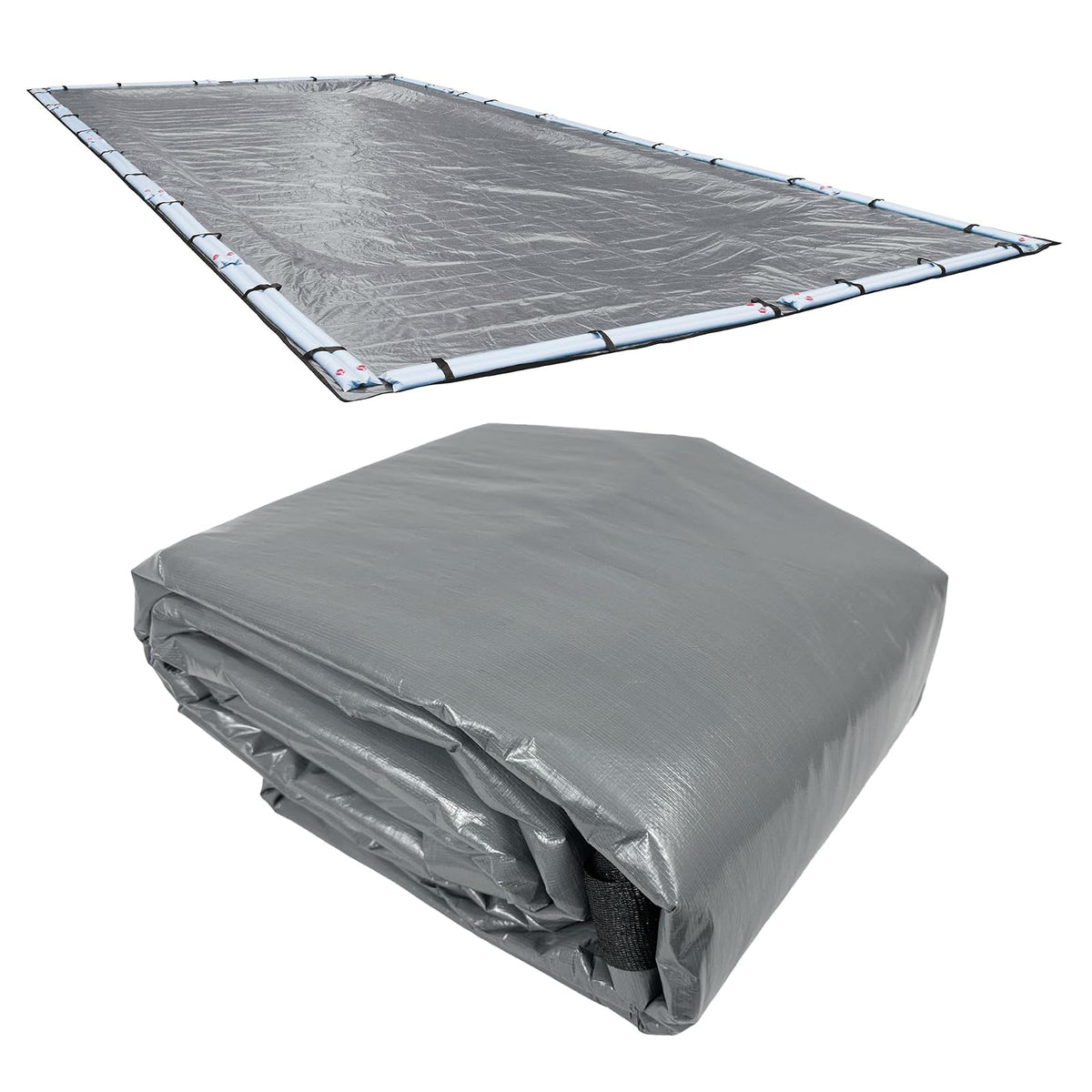 Robelle Cubierta de Alberca de Invierno para Piso - 36' x 16' (Rectangular) - Gris paloma (con encuadernación)