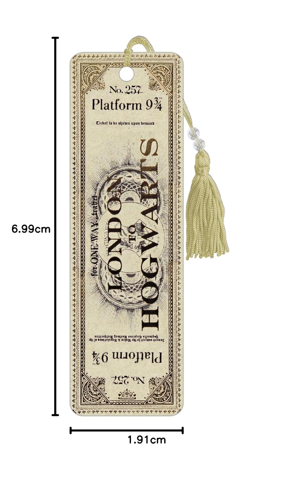 Trends International Hogwarts Marcadores Boletos | 7.25 x 2.25 x 0.0394, multimedia, personajes, borla con abalorio