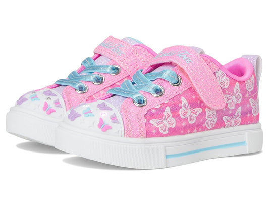 Skechers Twinkle Sparks - Zapatillas de Deporte con Efecto Degradado | Casual, iluminado, adornado con lentejuelas, cierre adaptativo, plantilla acolchada