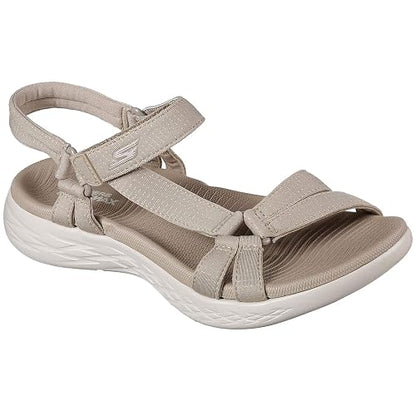 Skechers On-the-go 600 - Sandalia deportiva para Mujer | Casual, amortiguación de 5 generales, alfombrilla Goga refrigerada por aire, lavable a máquina, vegana, sandalia de río