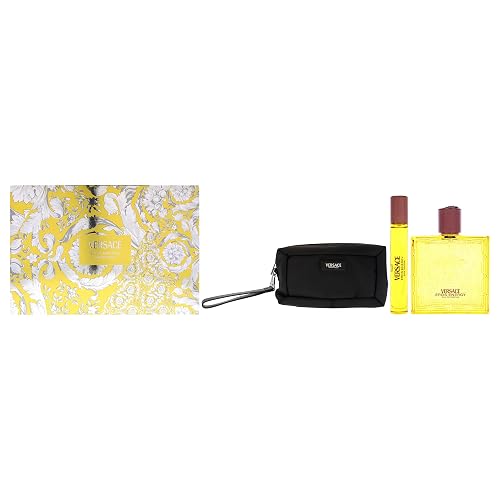 Versace Eros Energy by Versace for Men - 3 Pc Gift Set 3.4oz EDP Spray, 0.33oz EDP Spray (Mini), Trousse