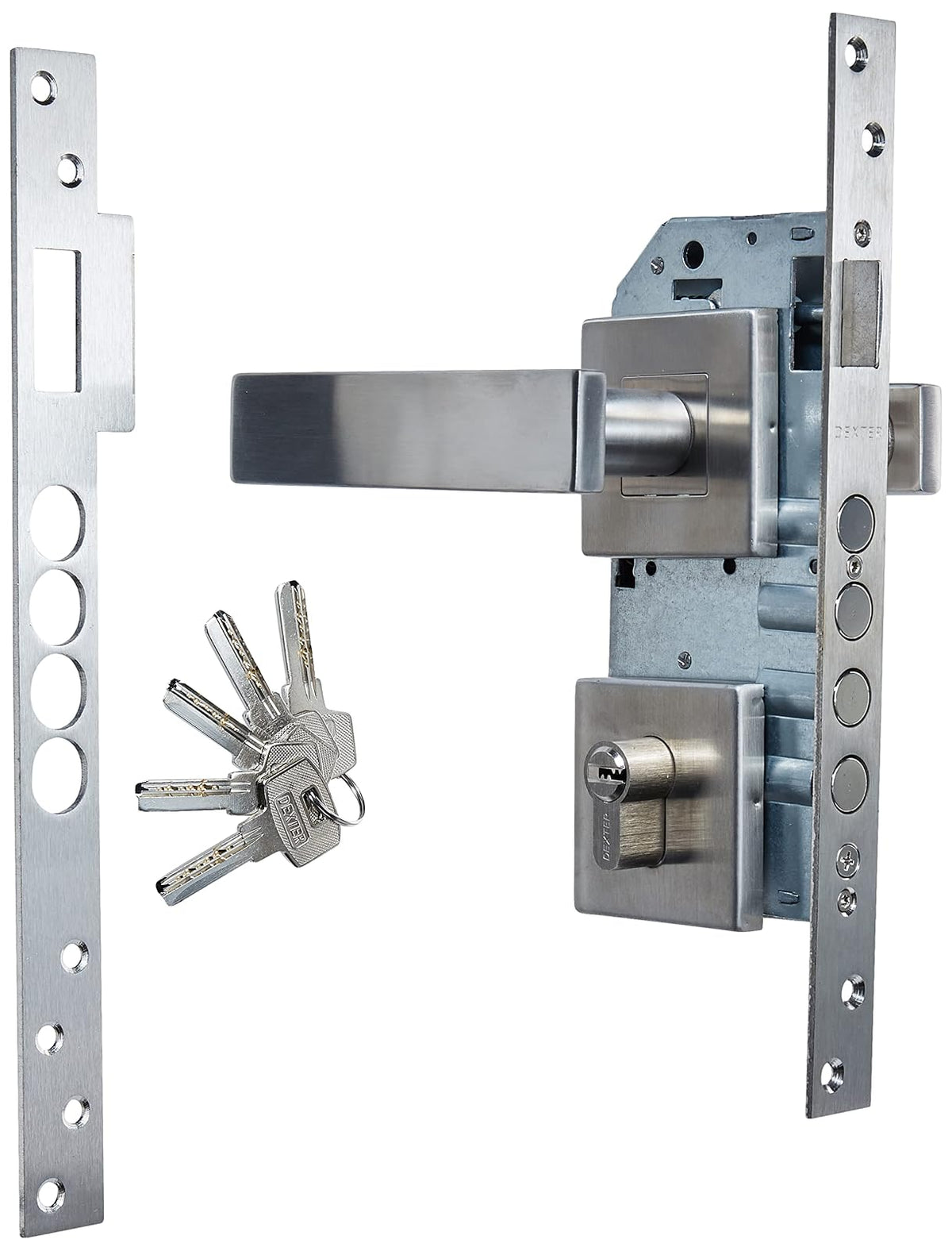 Dexter 6557 Cerradura Deluxe Residencial para Entrada Principal - Cilindro 60mm