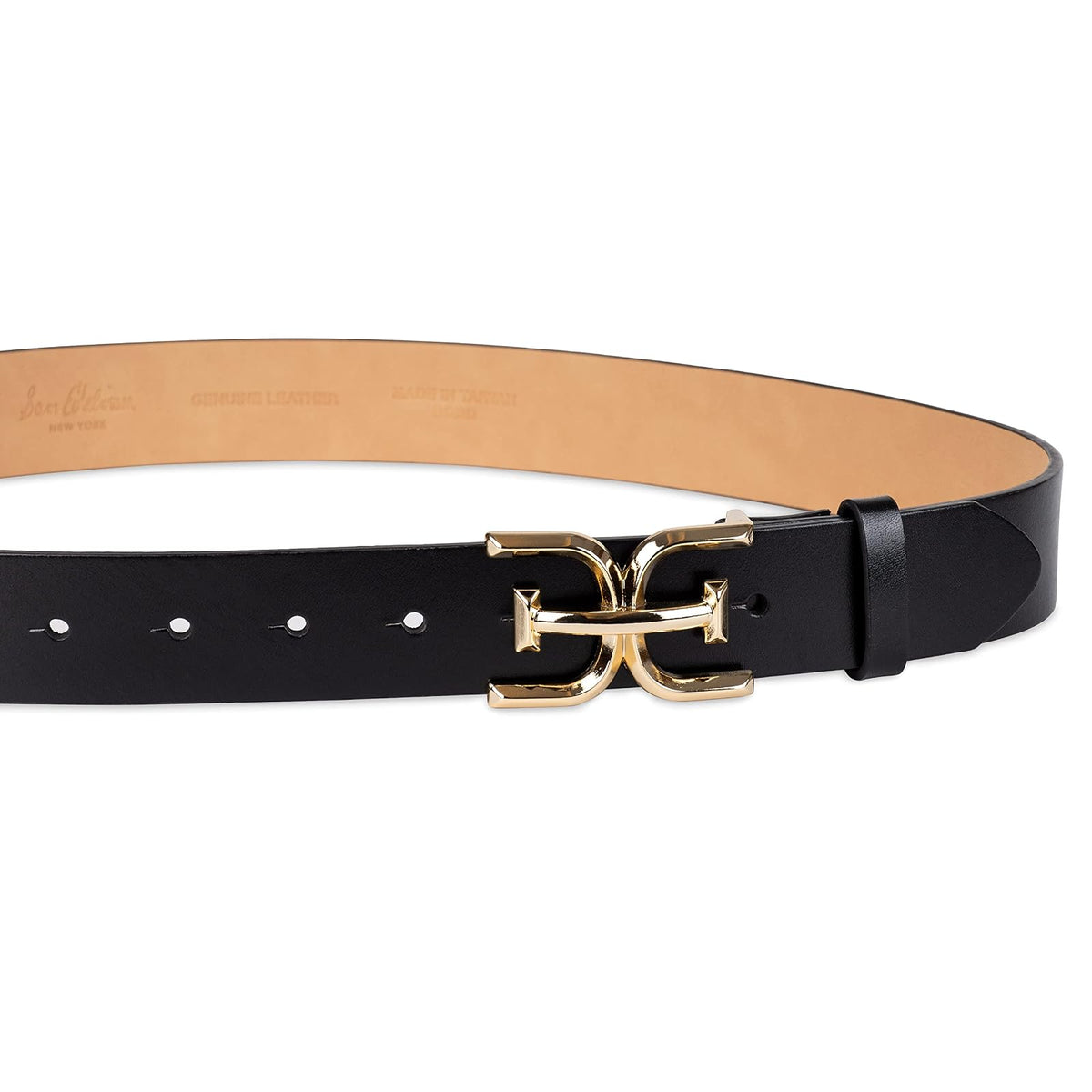Sam Edelman Cinturón de vestir de moda con hebilla de doble placa Cinturón Mujer