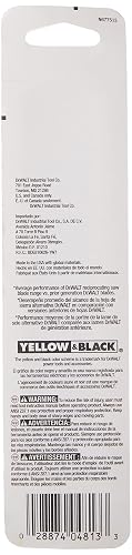 DEWALT DW4813 6-Inch 24 TPI Straight Back Bi-Metal Reciprocating Saw Blade (5-Pack)