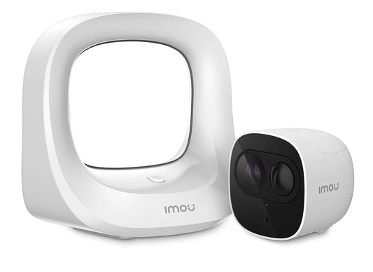 CELLPROKIT1 - Kit de 1 cámara de 2 megapíxeles 100% libre de cables mas estación base / Batería RECARGABLE / PIR / Audio / IP65 / Compatible con Alexa