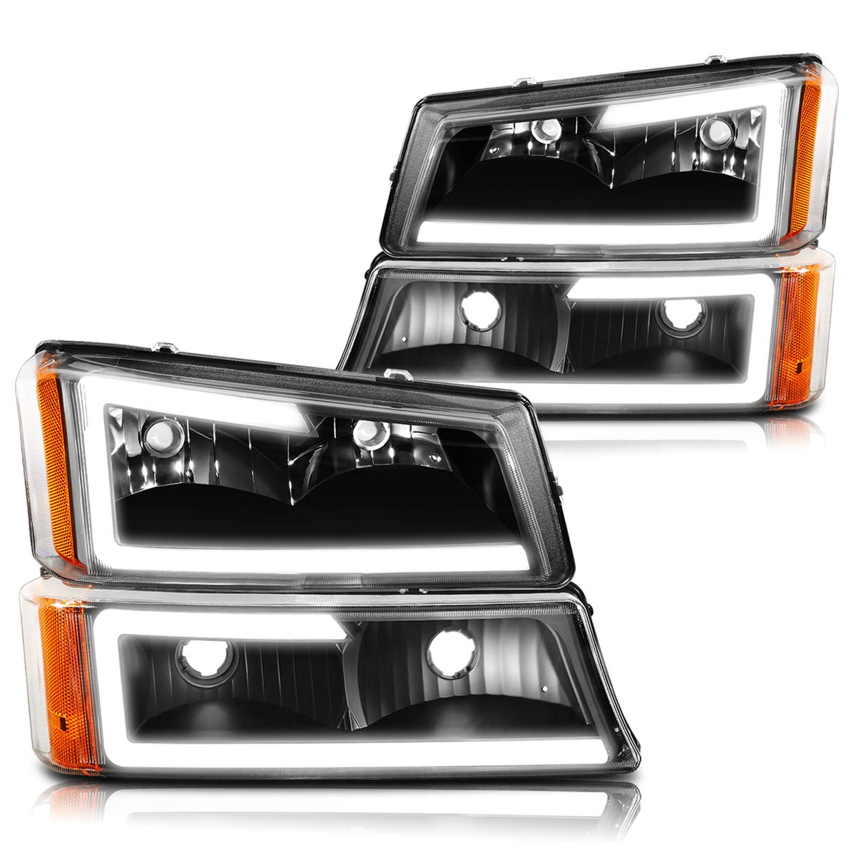 PM Performotor Juego de Luces LED DRL para Faros Delanteros Avalanche/Silverado 1500-3500 HD