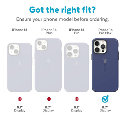 Speck - Funda para iPhone 14 Pro MAX, protección contra caídas con Doble Capa Resistente a los arañazos, Funda Delgada para iPhone 14 Pro MAX de 6.7 Pulgadas, Funda antiamarilleamiento y