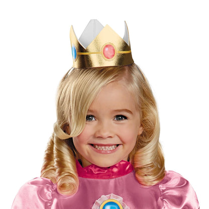 Disguise - Disfraz de princesa Peach de Nintendo Super Mario Brothers para niñas pequeñas, un solo color, medio/3T-4T