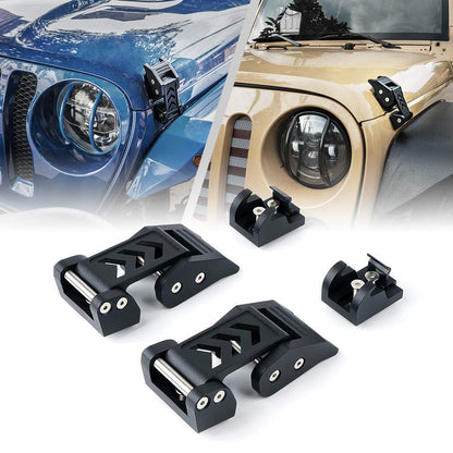 Xprite - Kit de pestillos de aluminio compatible con Jeep Wrangler JK JKU 2007-2018 2018 2019 2020 Jeep Wrangler JL JLU - Pares