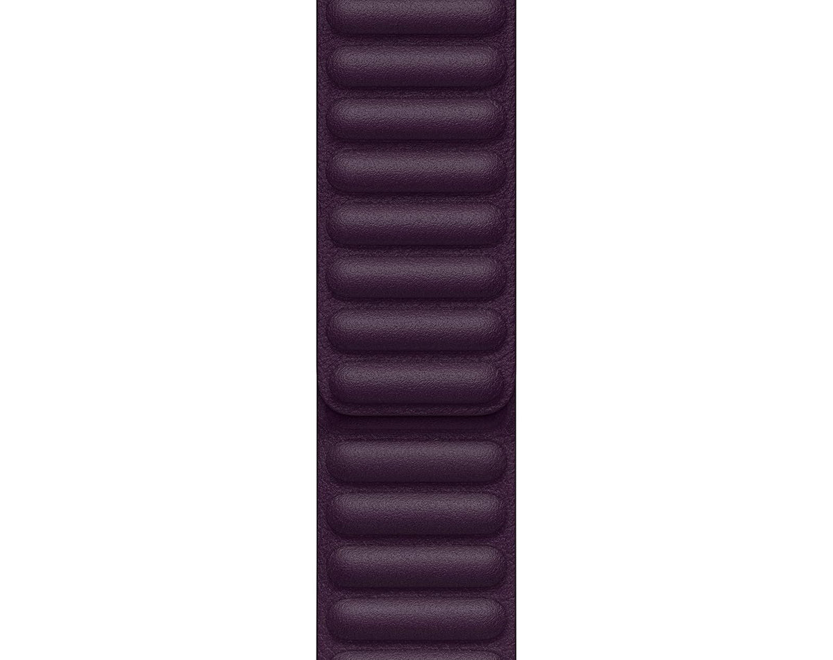 Apple Watch Correa con eslabones de Piel Cereza Oscuro (41 mm)
