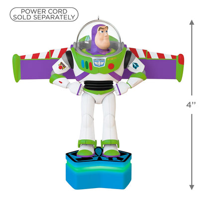 Hallmark - Adorno navideño de Recuerdo 2025, colección Disney/Pixar Toy Story Buzz Lightyear con luz y Sonido, Regalos para fanáticos de Disney