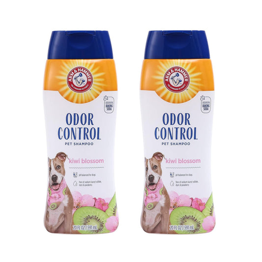 Arm & Hammer for Pets Super Deodorizing Shampoo for Dogs | Best Odor Eliminating Dog Shampoo | Great for All Dogs & Puppies, Fresh Kiwi Blossom Scent, 20 oz, 2-Pack