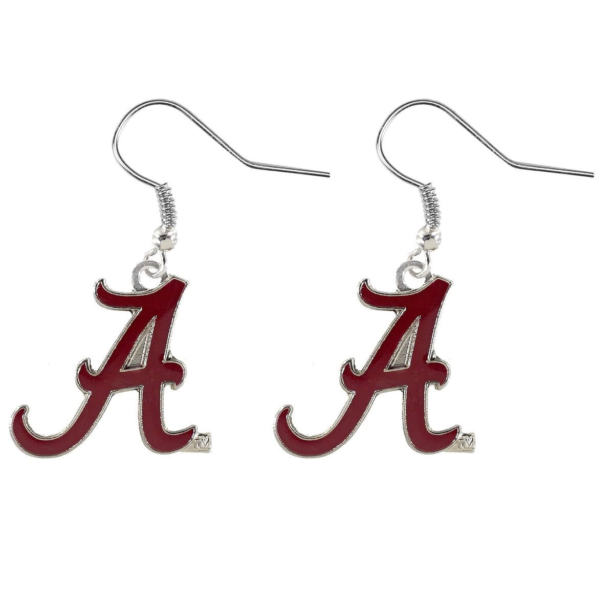 NCAA Alabama Crimson Tide Dangler Aretes - Alabama Crimson Tide Dangler Earrings