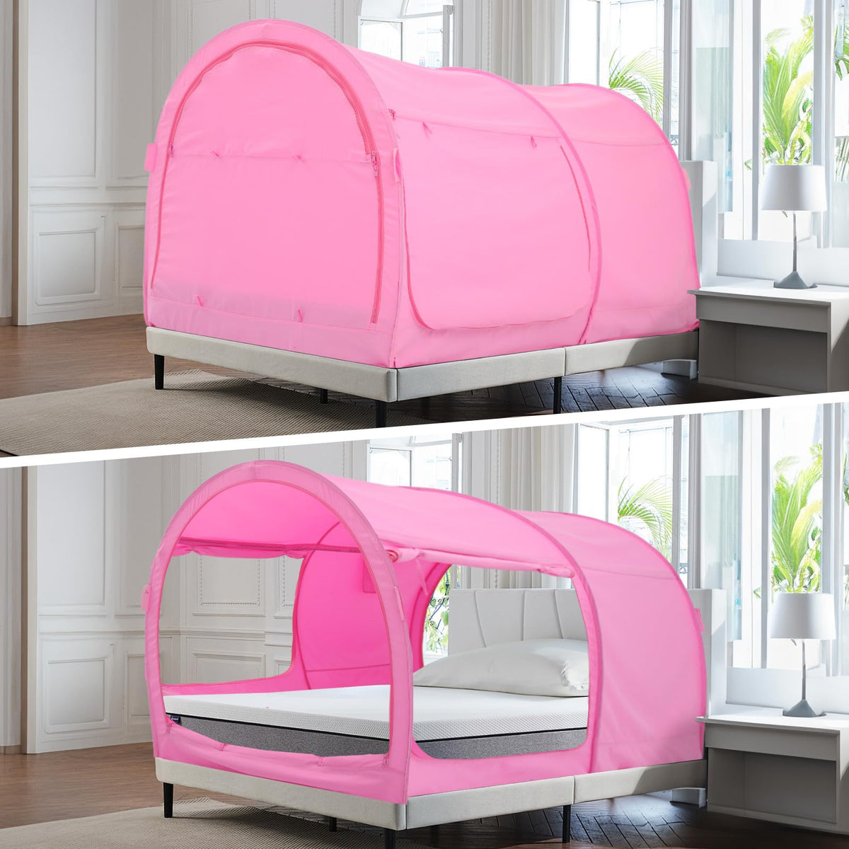 Alvantor - Tienda de campaña - Rosado - 99.1An x 185.4Al cm (1 Paneles)