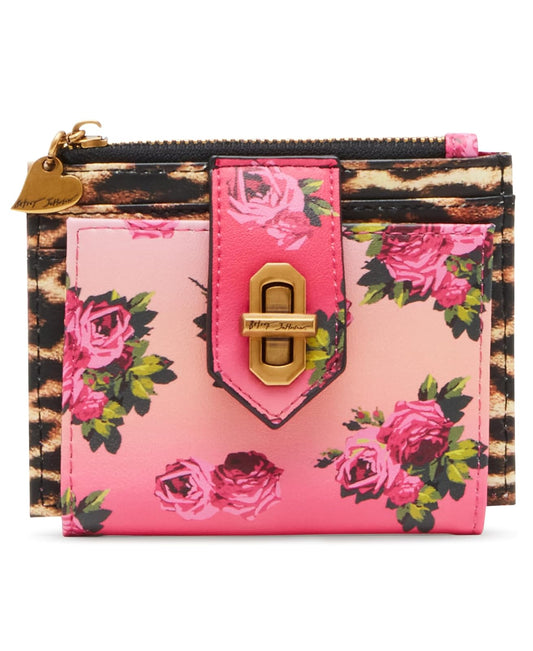 Betsey Johnson - portafolios plegable con diseño de leopardo