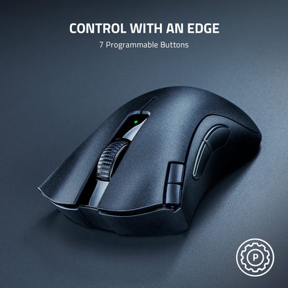 Razer DeathAdder V2 X Hyperspeed: mouse gamer con diseño ergonómico Inalámbrico ultrarrápido – Duración de la batería 235 horas - Windows Standard Edition
