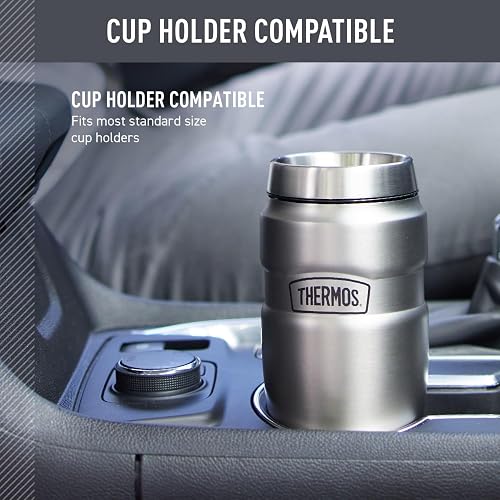 Thermos inoxidable Rey 16-Ounce Travel Tumbler, Metálico, 16 oz
