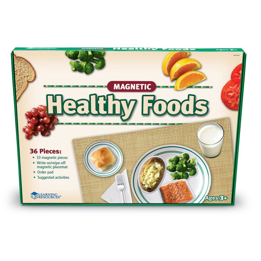 Learning Resources Alimentos Saludables Magnéticos, 16-1/2 X 12 in, Multicolor