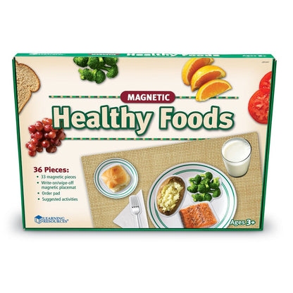 Learning Resources Alimentos Saludables Magnéticos, 16-1/2 X 12 in, Multicolor