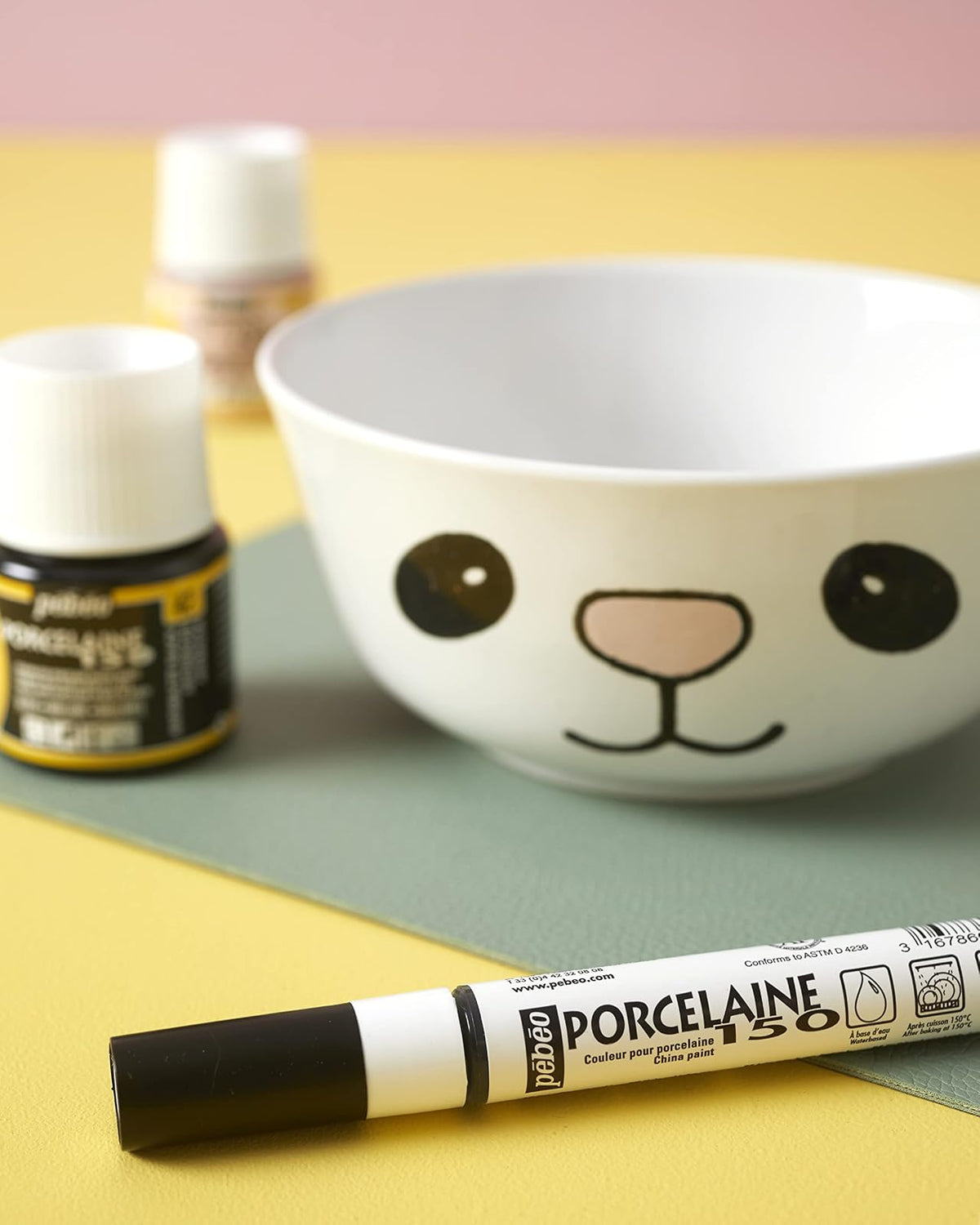 Pebeo - Pintura para Porcelana Porcelaine 150, Negro Antracita, Fine Tip Markers, 1