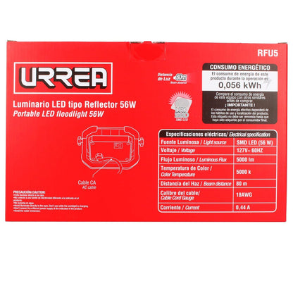 Urrea RFU5 Reflector de LED SMD 127 V - 60 Hz de 5,000 lm