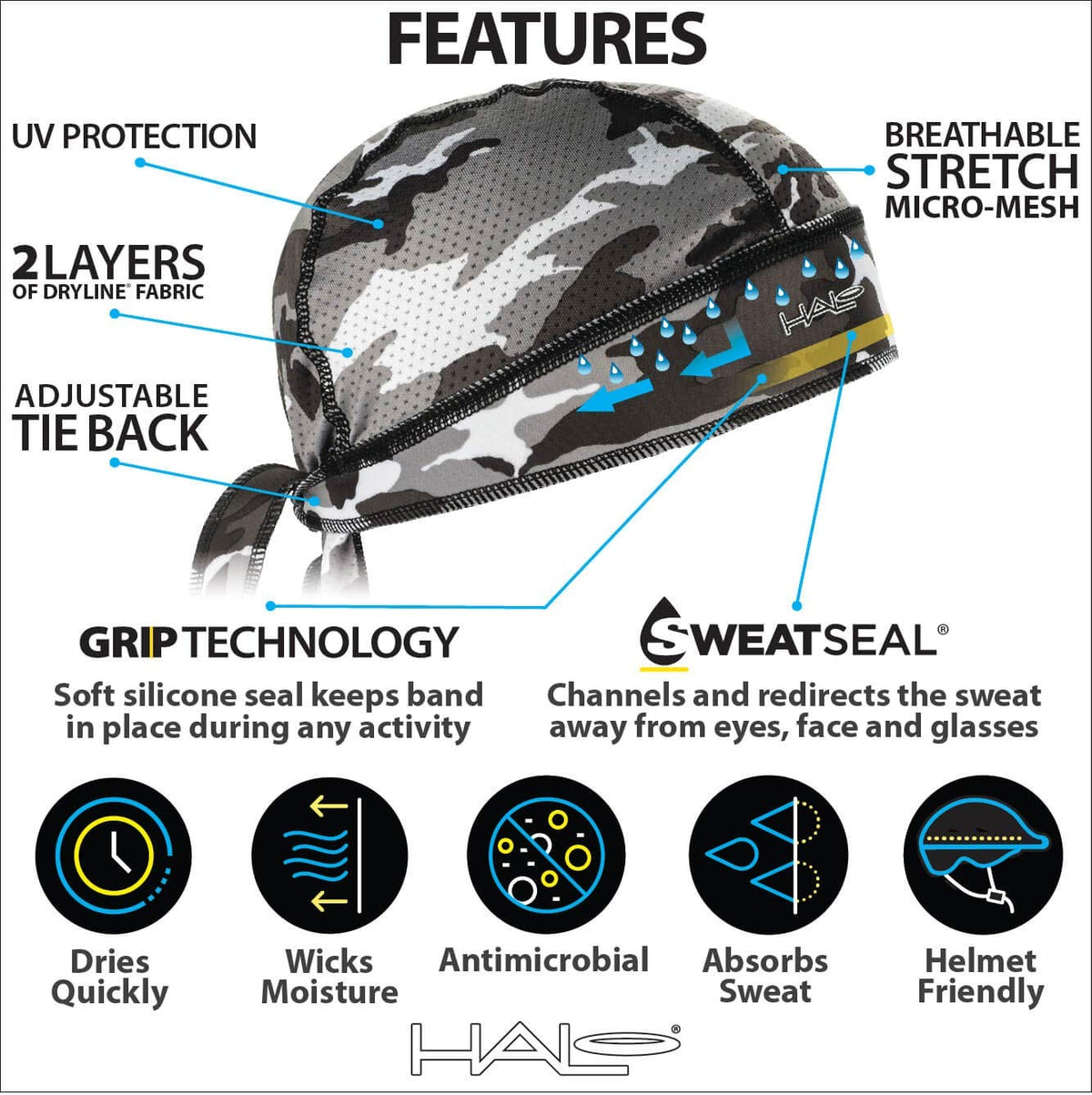 Halo Headband Bandana – Protex – The Ultimate High Performance Bandana