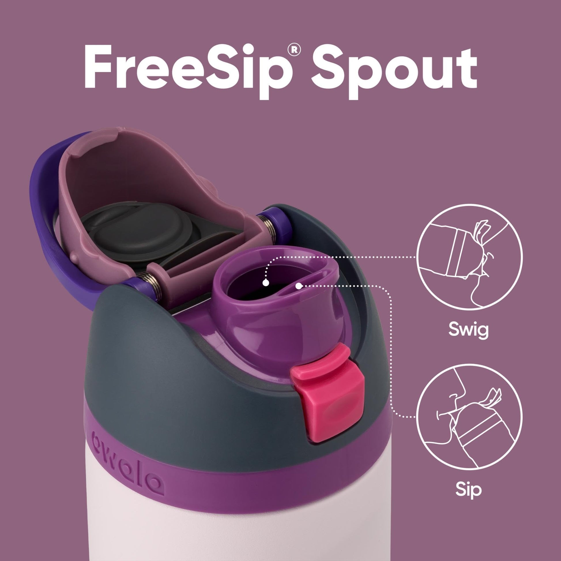 Owala FreeSip Insulated Stainless Steel Water Bottle with Straw for Sports and Travel, BPA-Free, 24oz, Dreamy Field