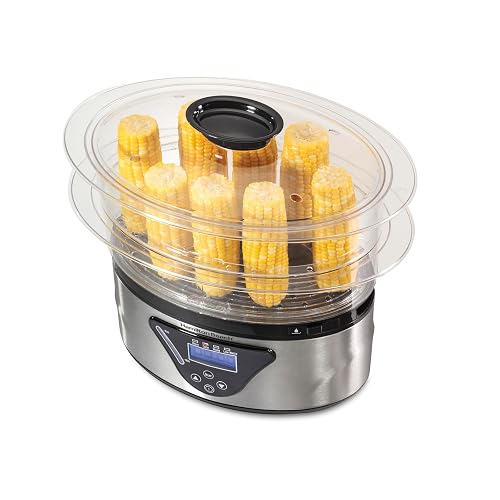 Hamilton Beach 37530Z/ Vaporera y Arrocera Digital/Bandejas Apilables/Capacidad de 5.2L