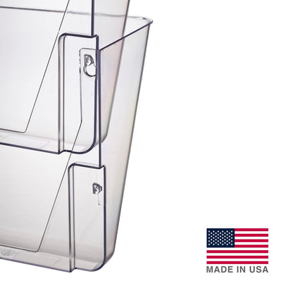 Officemate 21404 Wall File, Letter Size, 2 Pack, clear