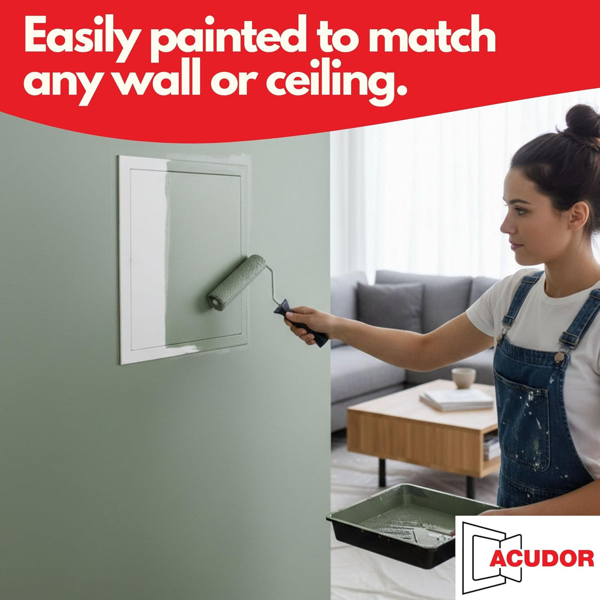 Acudor PA1212 Pa-3000 - Puerta de acceso de plástico, 12 x 12, 14 pulgadas de altura, color blanco
