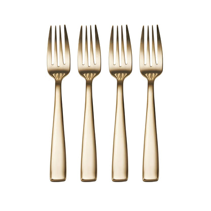 Mikasa Delano - Cubertería (20 piezas, acero inoxidable, chapado en oro)