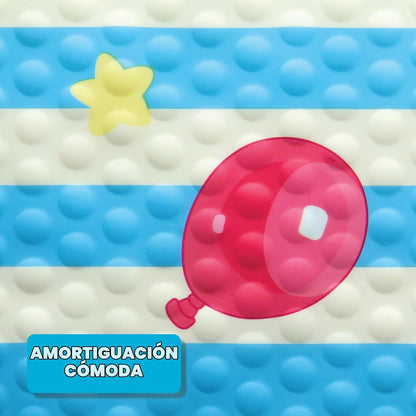 Bluey - Alfombrilla de baño para niños, niños pequeños y bebés, 15.5 x 22 Pulgadas, Antideslizante, Alfombrilla de Tina con ventosas, Lavable a máquina, Acolchada para Proteger, fácil de Limpiar