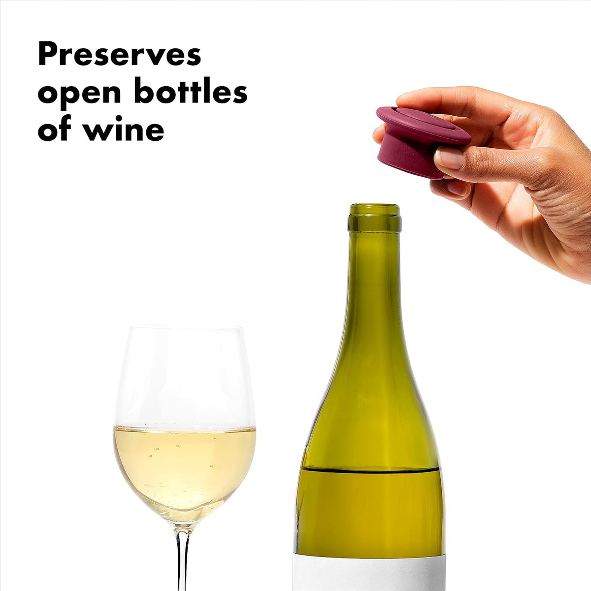 OXO Good Grips - Tapones de silicona para vino