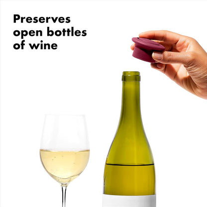 OXO Good Grips - Tapones de silicona para vino