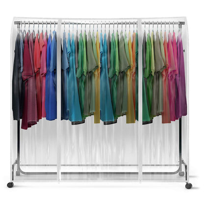 Sorbus Cover for Garment Rack - 6 Ft Transparent Clothes Rack Cover, Garment Coat Hanger Protector Dustproof Waterproof Clothing Storage Cover for Dresses, Suits, Coats, and more (Rack Not Included)
