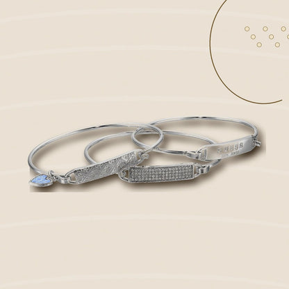 Guess - Pulsera de 3 piezas con identificación de tensión